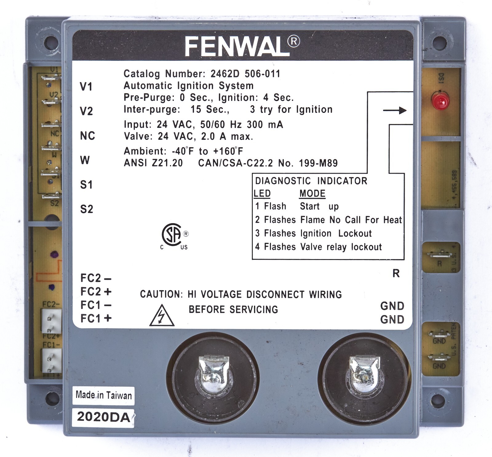 Fenwall Automatic Ignition System Control 2462D, 506-011 2462D506-011