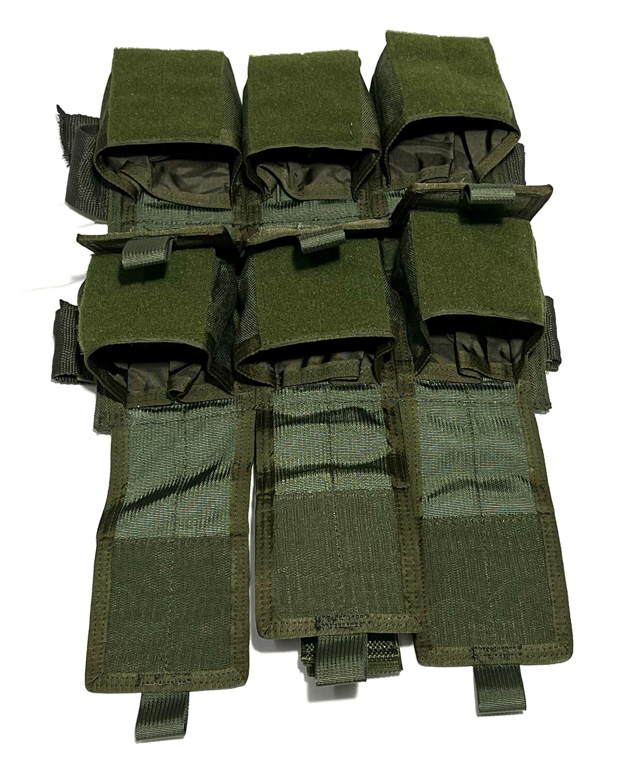 OLD GEN EAGLE INDUSTRIES TAN BUCKLE DROP-LEG PANEL 6 GRENADE POUCHES SEALs CAG