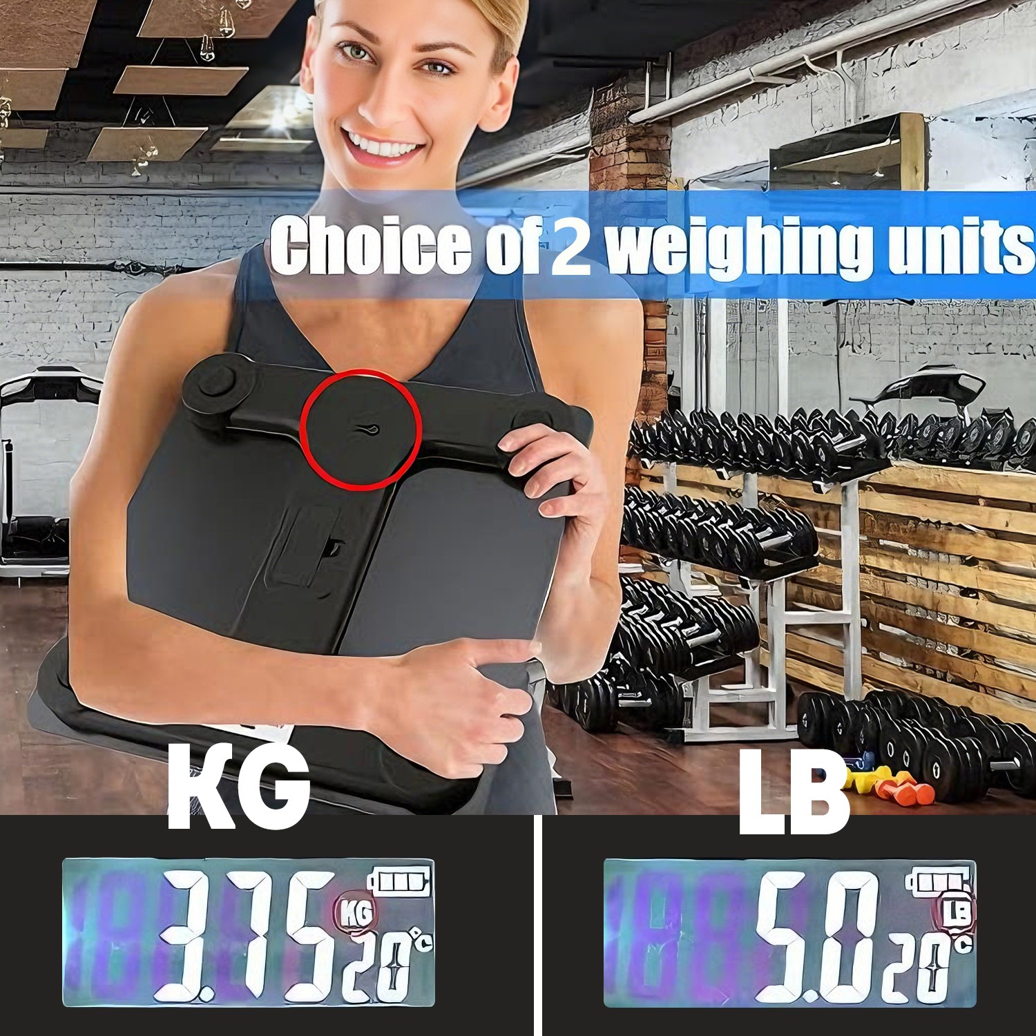 Digital Body Weight Scale Backlit Display High Precision BathroomScale 400 lbs