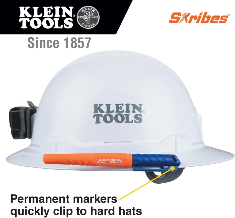 KLEIN TOOLS 861914 Skribes Fine Tip Permanent Markers, 4-Pack