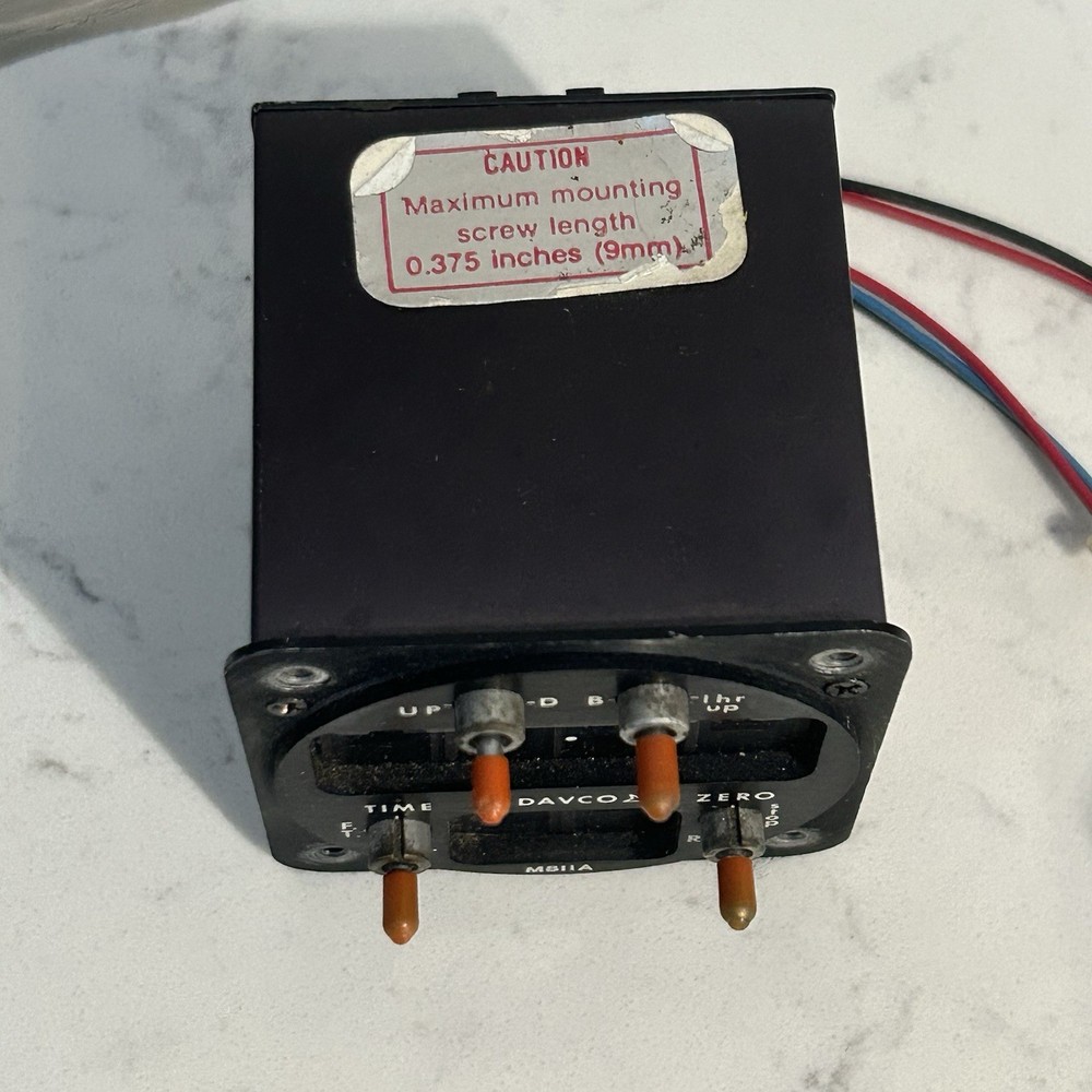 DAVCO M811A DIGITAL AIRCRAFT CHRONOMETER CLOCK TIMER + Yellow Tag