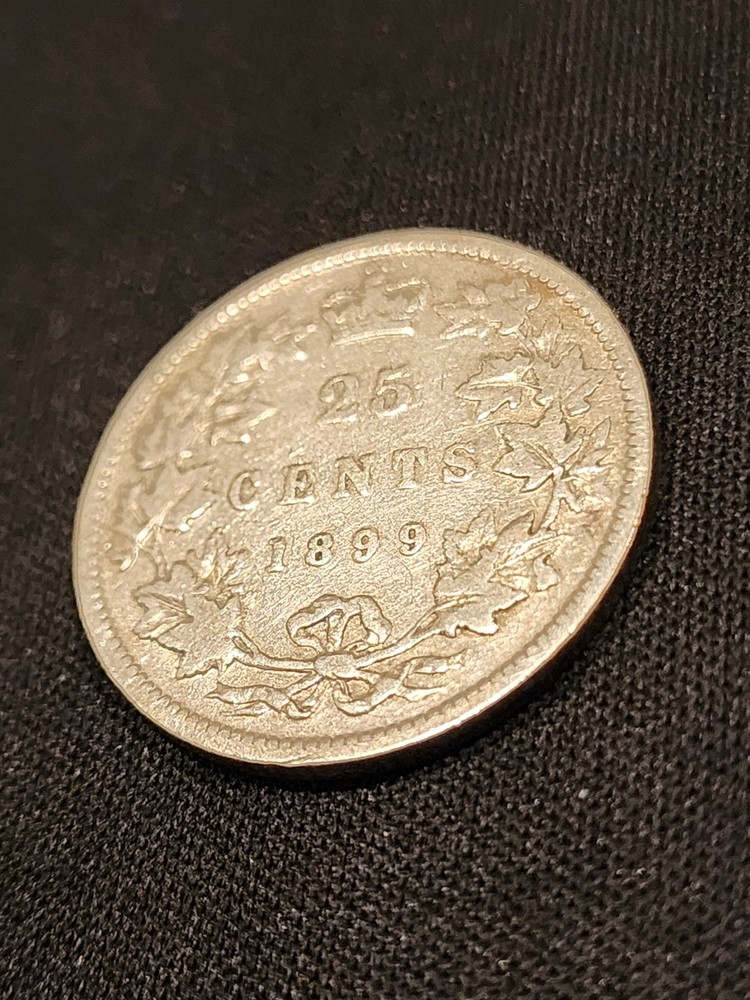 1899 Canada 25 Cents Silver Coin