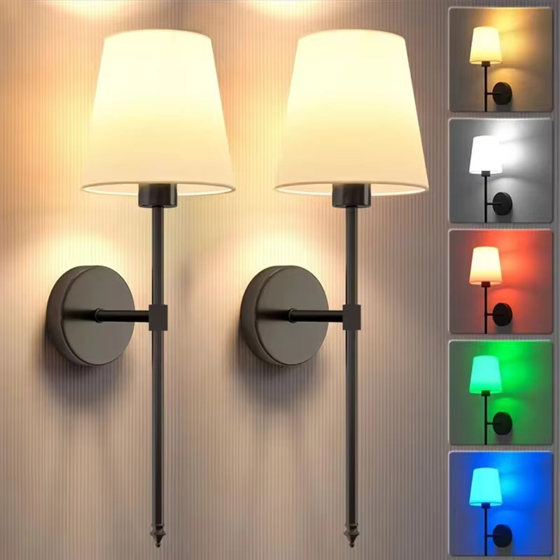Wireless Battery Powered Wall Lamp Set