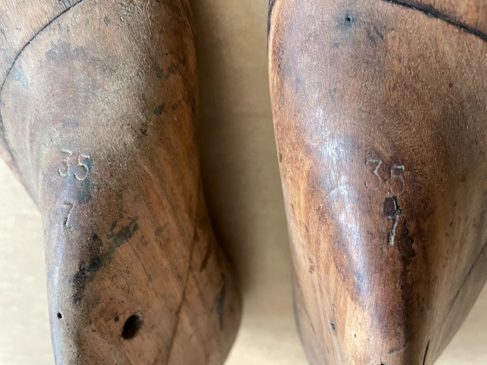 OUTSTANDING Lot of (7) Antique Wood Adult SHOE LASTS Forms Cobbler Molds