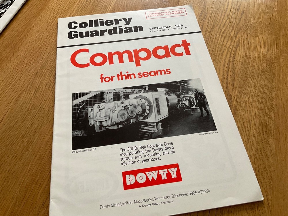 1976  COAL MINING MAGAZINE ‘COLLIERY GUARDIAN’  AS SHOWN