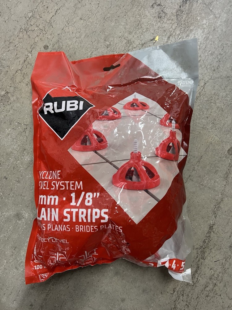 Rubi Tools Cyclone Tile Leveling System 1/8" (3MM) Flat Base 100 Count