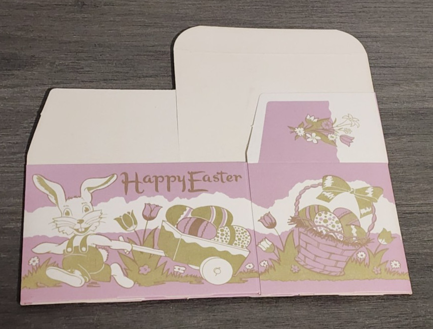 Vintage Easter Cardboard Candy Box With Easter Bunny