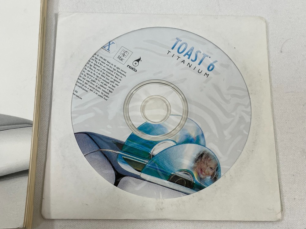 Vintage 2003 Toast 6 Titanium Adaptec CD-ROM Recording Software Mac OS Computer