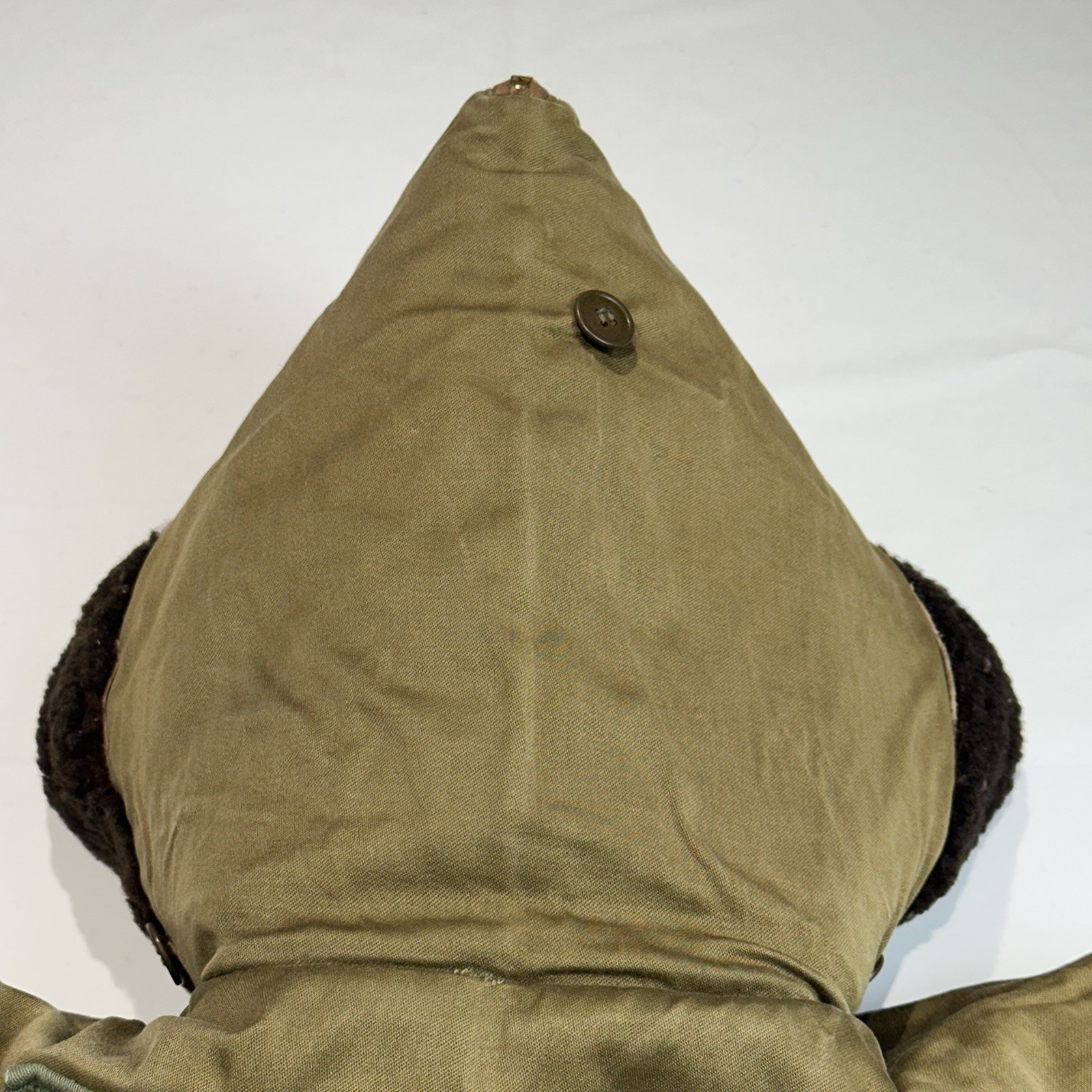 VTG WWII US Military B-9 Parka Cold Weather Jacket L Altered Distressed