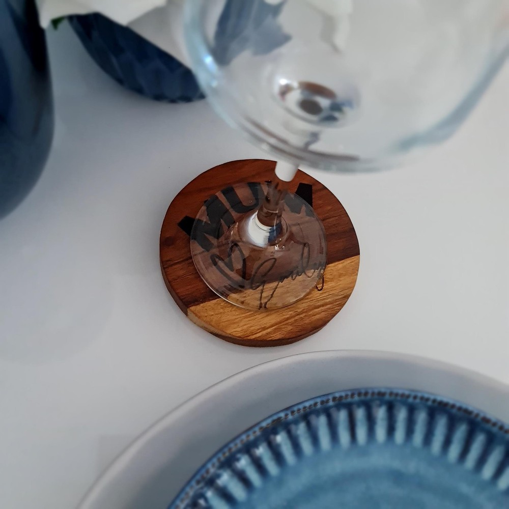 Personalised Acacia Wood Coasters
