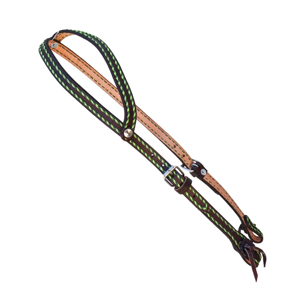 Charro Hand Stitched Cafe Headstall Cabezada