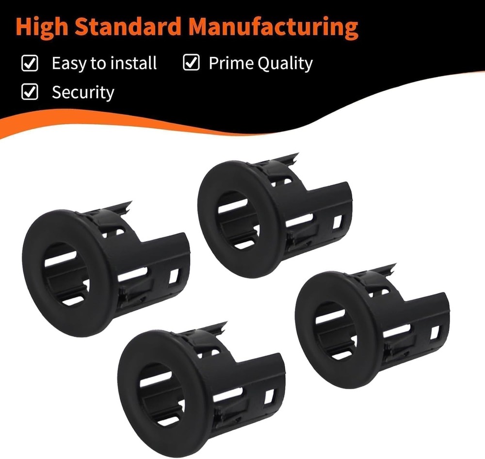4X Parking Assist Sensor Mount Bracket Bezels Compatible with 2014-2018 Ram...