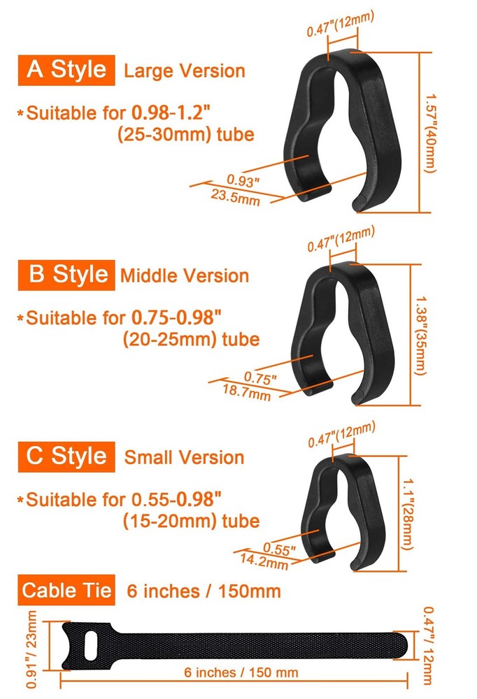 Microphone Stand Cable Clips - Boom Pole Cable Clips Clamp Plastic Mount - Mu...