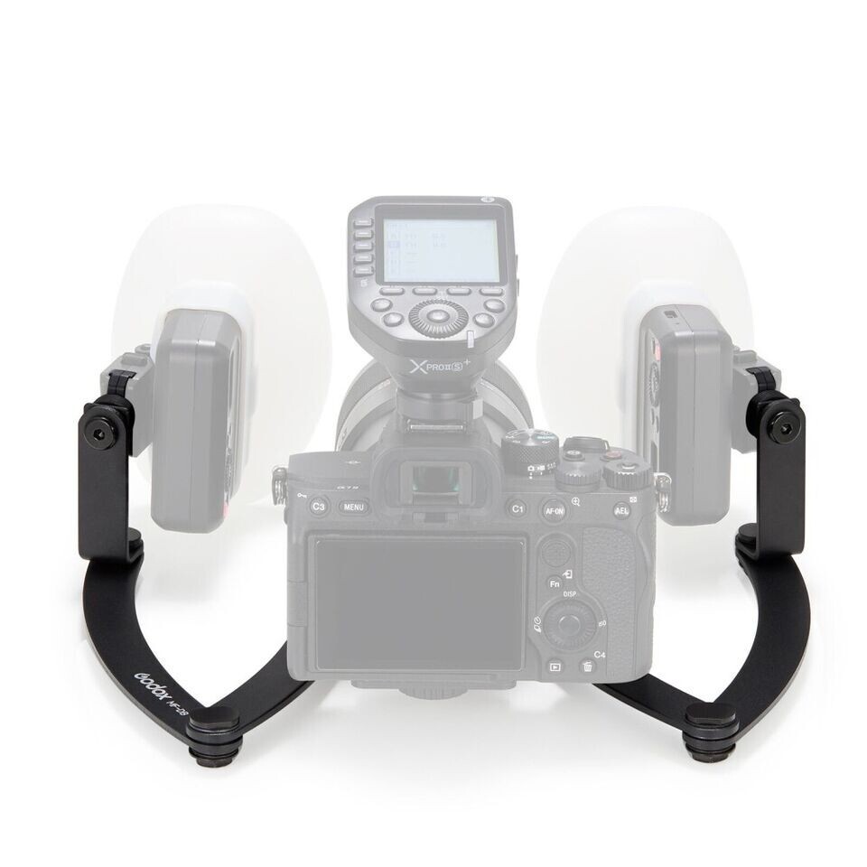 GODOX MF-DB Flexible Flash Bracket for MF12 with Dual Flash Mount 360°Rotatable