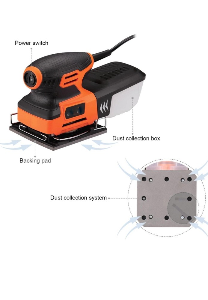 Tacklife PSS01A Sander Black & Orange