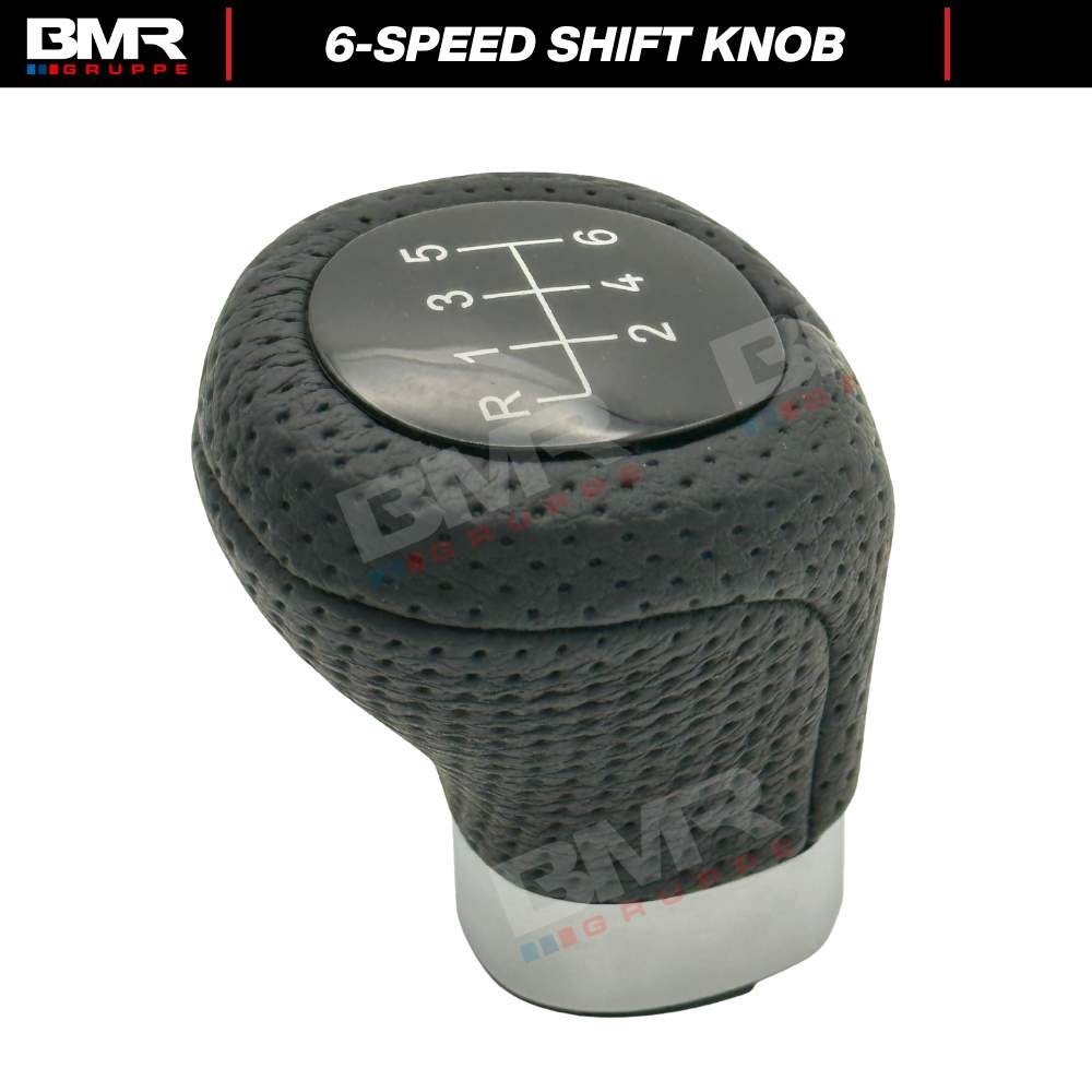 6 Speed Shift Knob Black Leather for BMW E82 E88 E90 E92 E46 E36 Z4 Manual 6MT