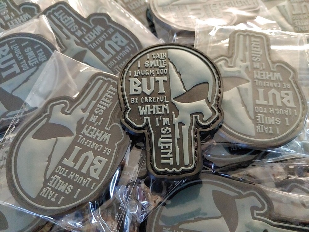 MORALES SILENT SCULL - PUNISHER - 3D PVC PATCH - LOW VISIBILITY