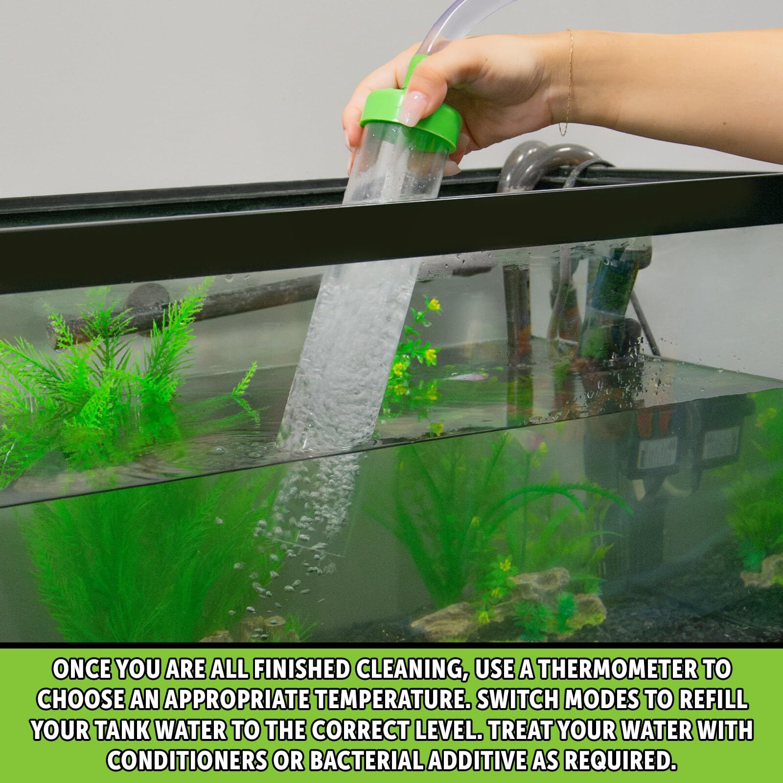 Python No Spill Clean and Fill Aquarium Maintenance System Gravel Cleaner and