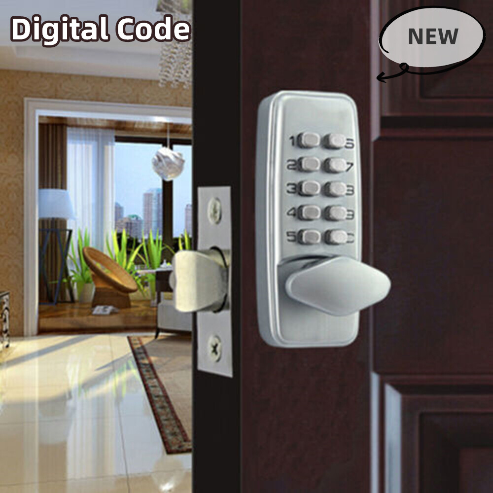 Mechanical Door Lock Keyless Knob Keypad Digital Code Password Entry Combination