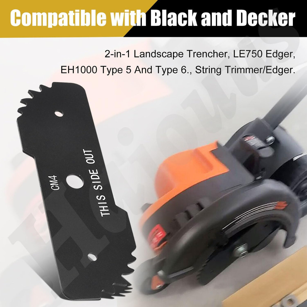 7-1/2" EB-007 Edge Hog Heavy-Duty Edger Replacement Blades, Compatible with Blac