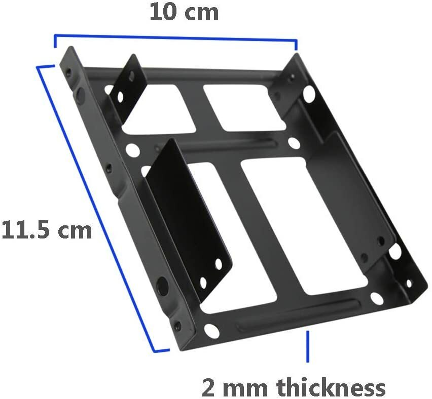 Double SSD Mount Bracket Dock Kit with Eight Screws for PC Desktop