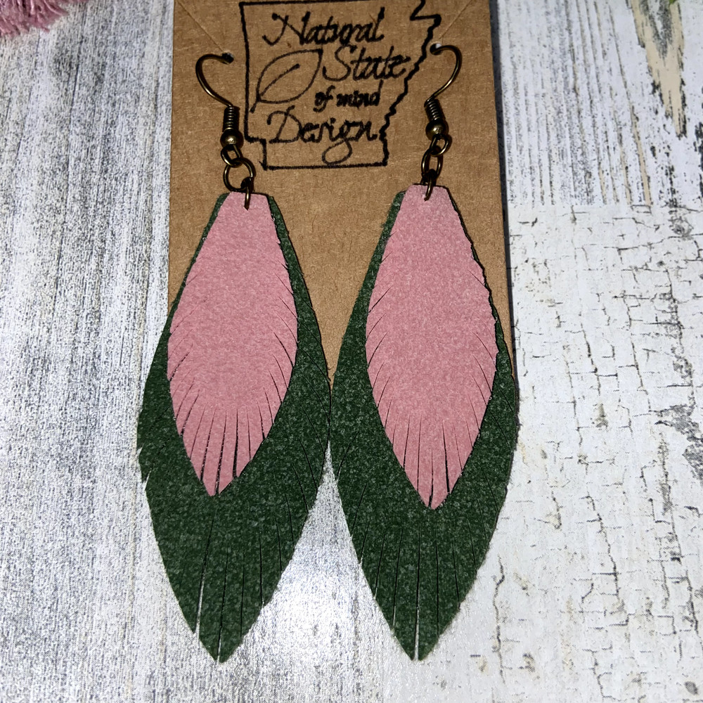 Handmade Boho Felt Dangle Earrings