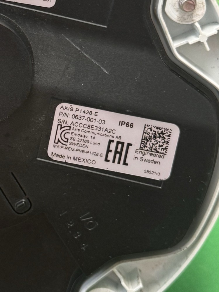 *Working* Axis P1428-E 0637-001 Bullet Network Security Camera #1