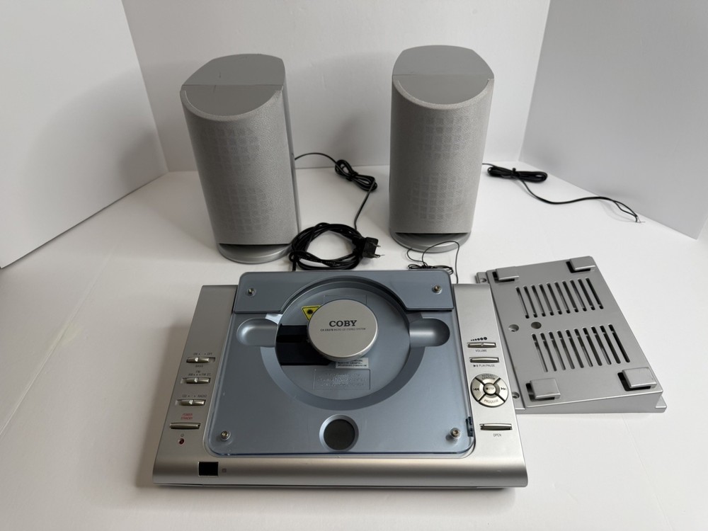 Coby CX-CD 376 Micro CD Stereo System Untested without Remote