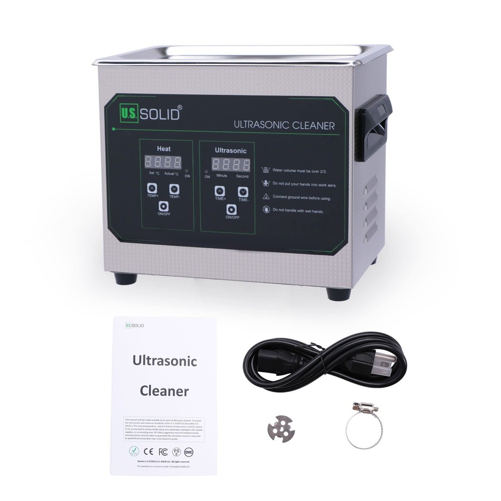U.S. Solid SS Digial Ultrasonic Cleaner Cleaning Machine 3L 40kHz