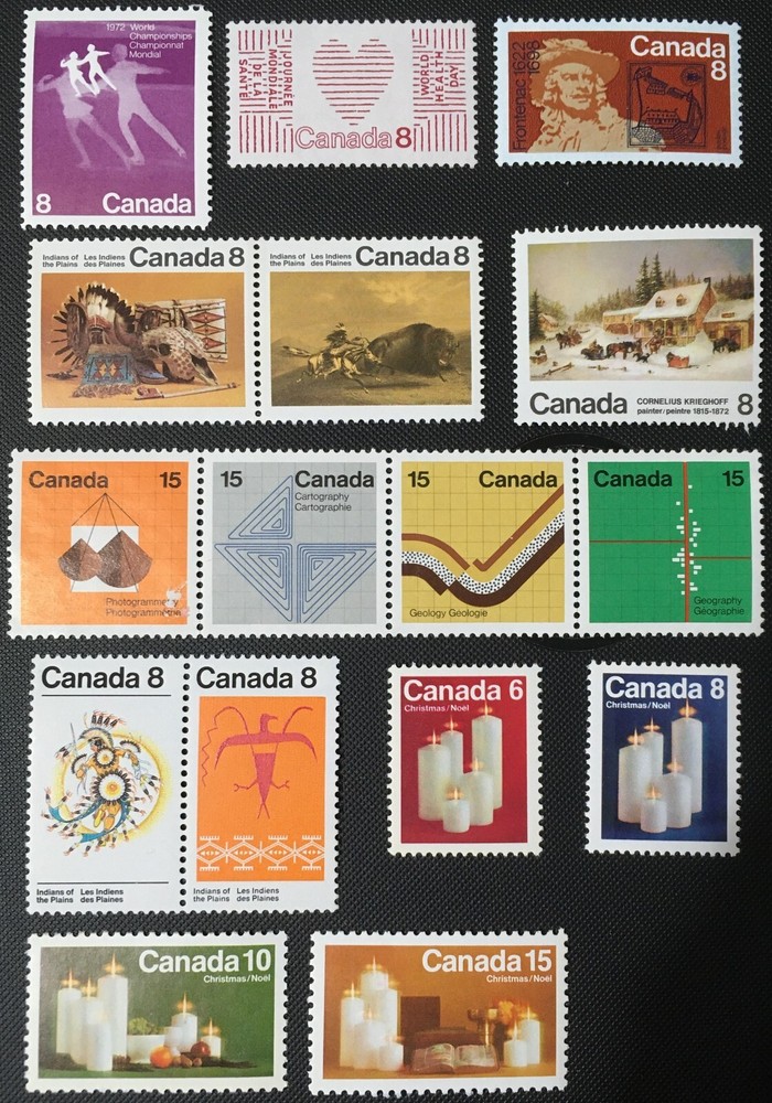 Canada Stamp - Complete Set of 1972 Issues