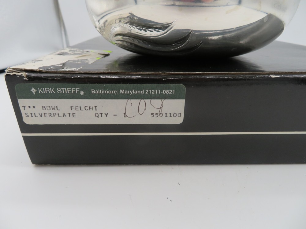 Kirk Stieff Felchi Silverplate Bowl Made In Italy 7" Original Box