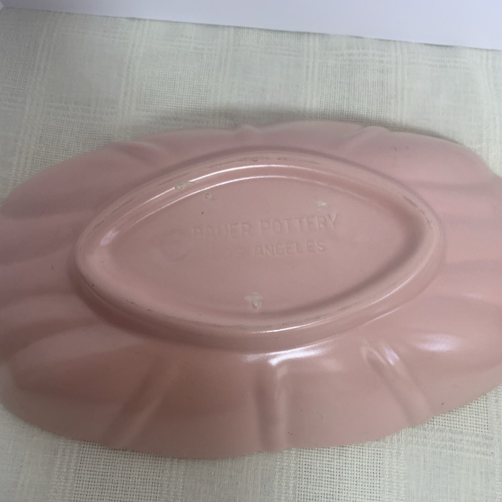 Bauer Console Pottery Bowl Pink MCM