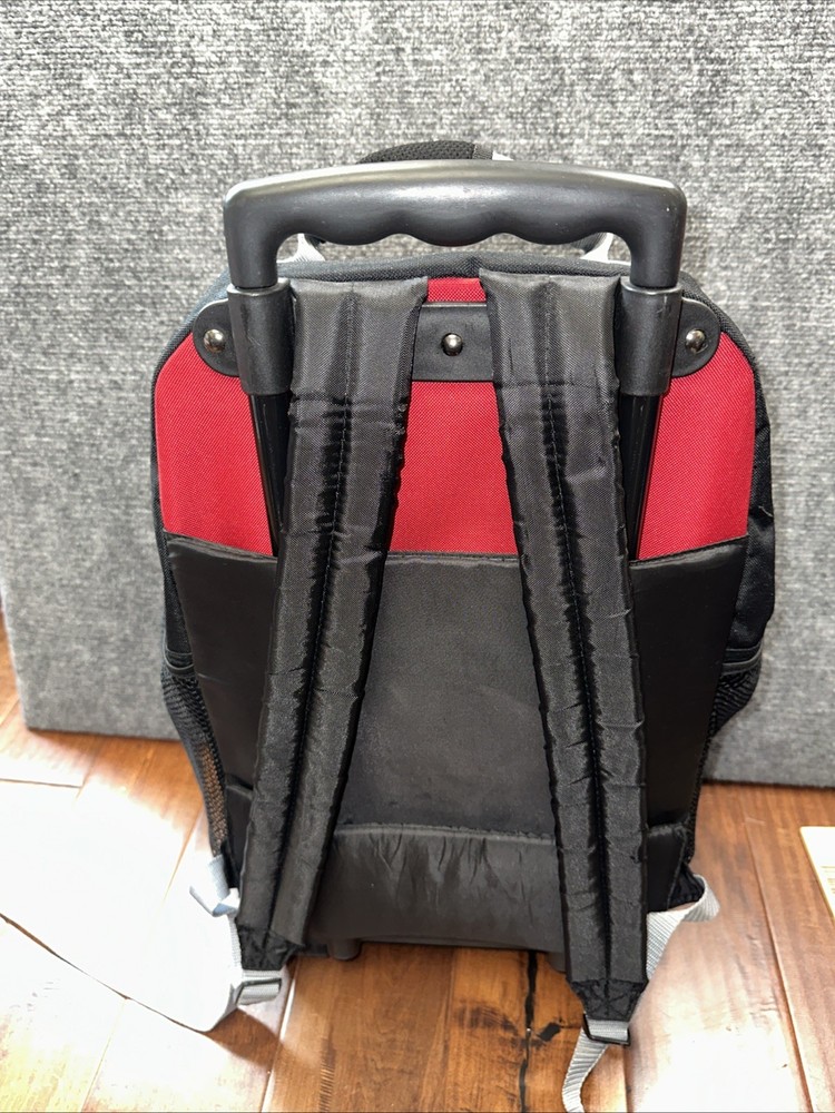 Eastsport Travel Backpack Rolling Two Wheeled Telescopic Handle