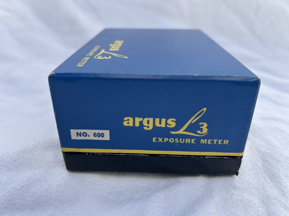 Argus L3 Exposure Meter, w/Orig Box, Case, Clean & Working ~~