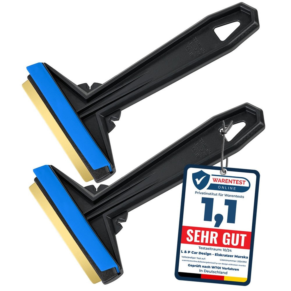 Efficient Brass Blade Car Ice Scraper - 2 Pack Windshield Scrapers for Winter Us