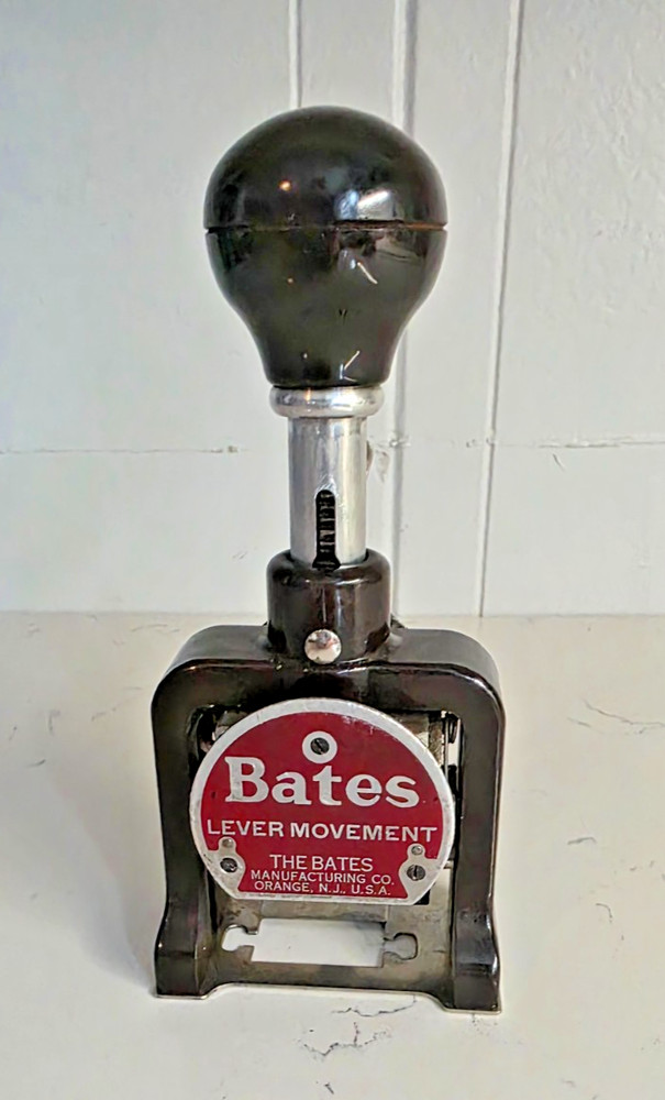 Vintage Bates Multiple Movement Numbering Machine Stamp 6 Wheels Style E