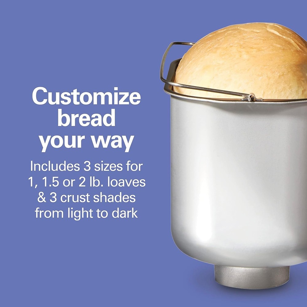 Hamilton Beach Bread Maker 2lb Digital 12 Settings Gluten-Free Black