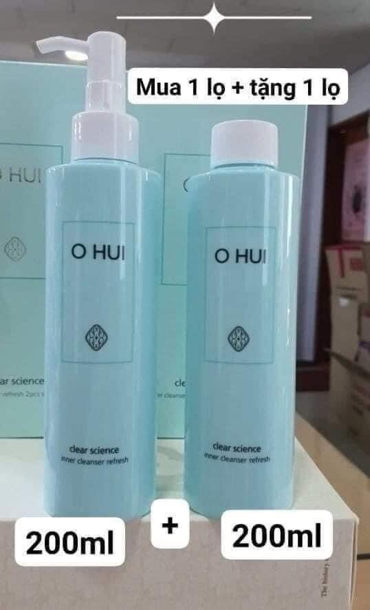 Ohui Clear Science Inner Cleanser Refresh 2pcs 200 ml + 200 ml (refill)