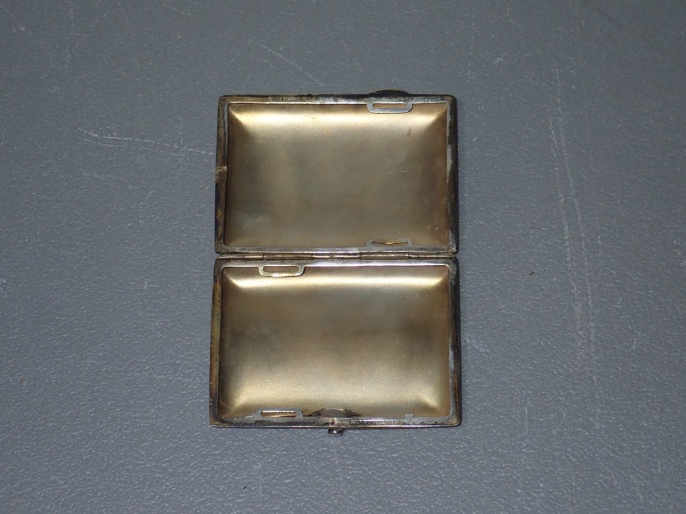 1907 Silverplated Cigarette Case, Excellent Condition, Inscribed