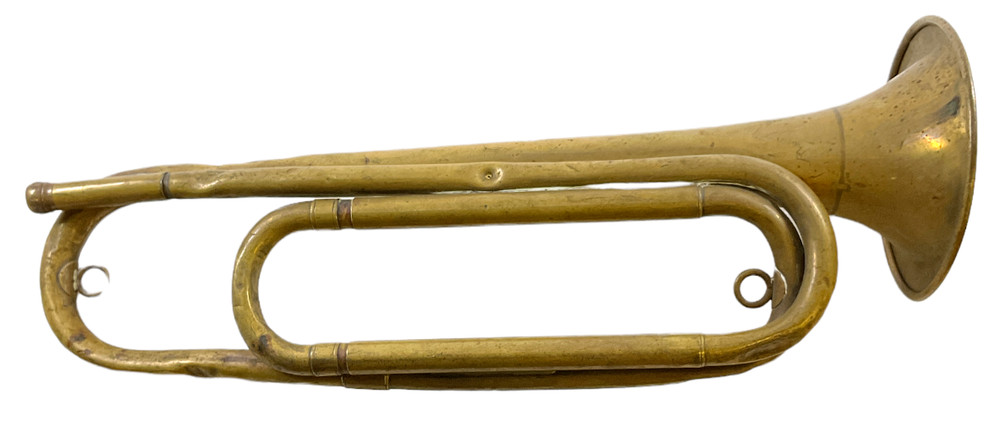 WW1 US AEF Brass Bugle Missing Mouthpiece