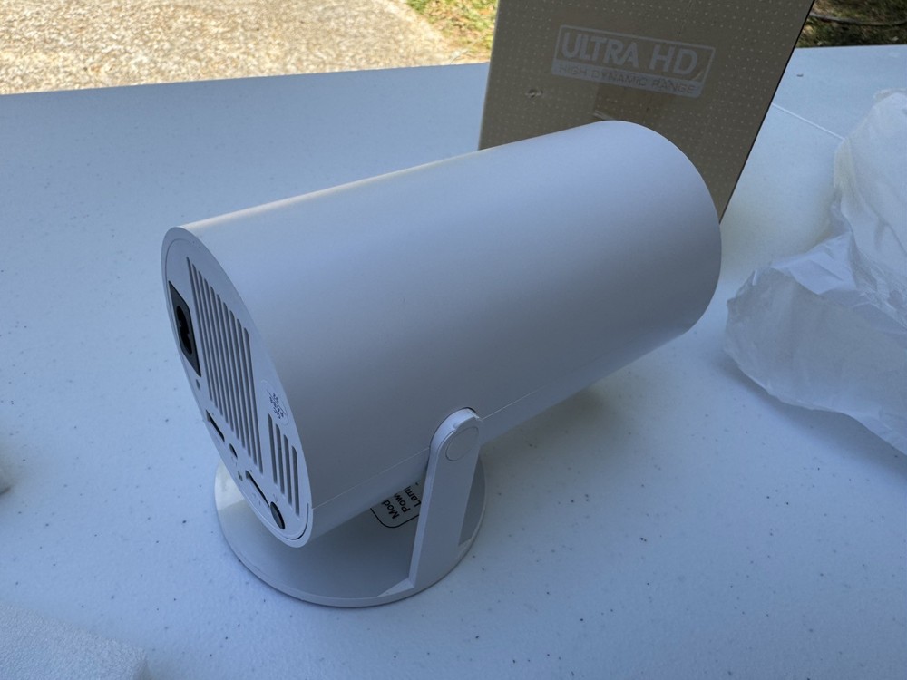 HY300 Pro+ Mini Projector - 720p Native, 4K Support - White, Unused