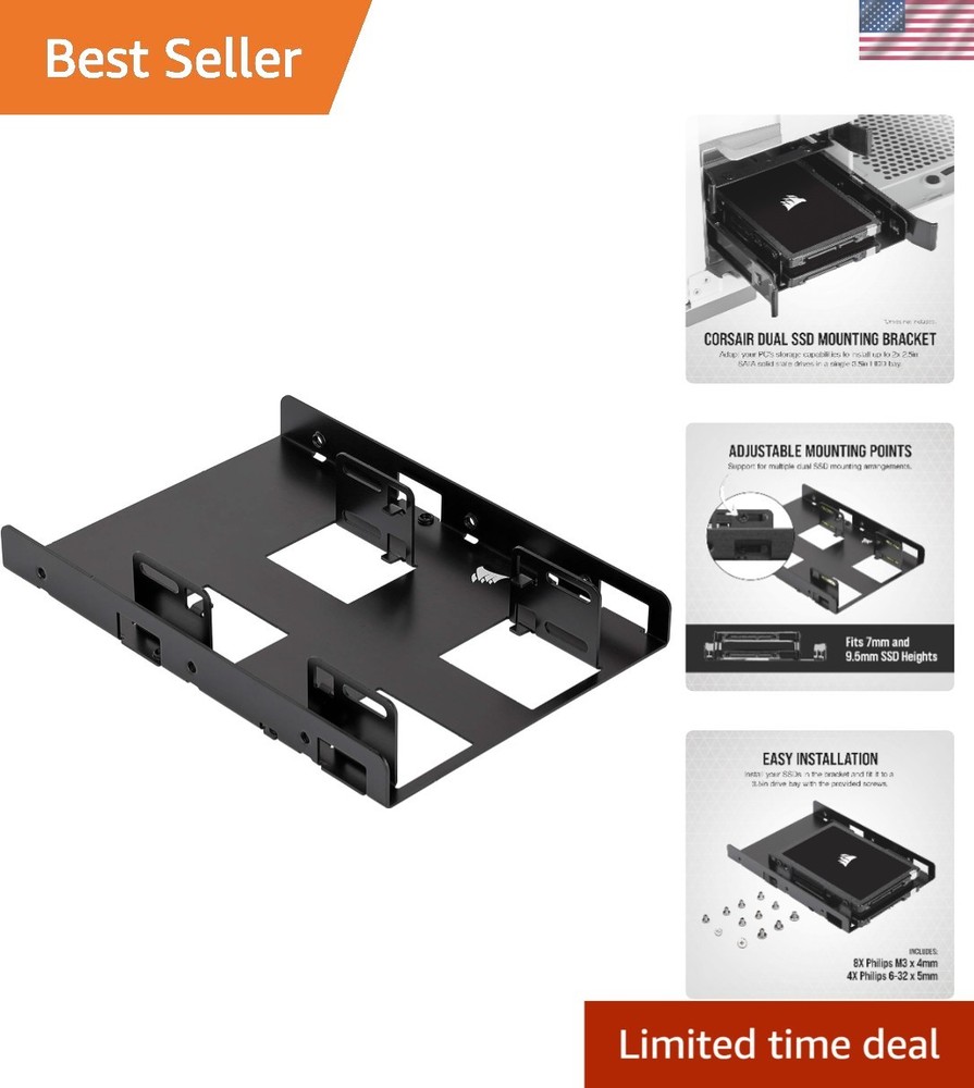 Dual SSD Mounting Bracket - Upgrade 3.5” Bay for Enhanced Performance