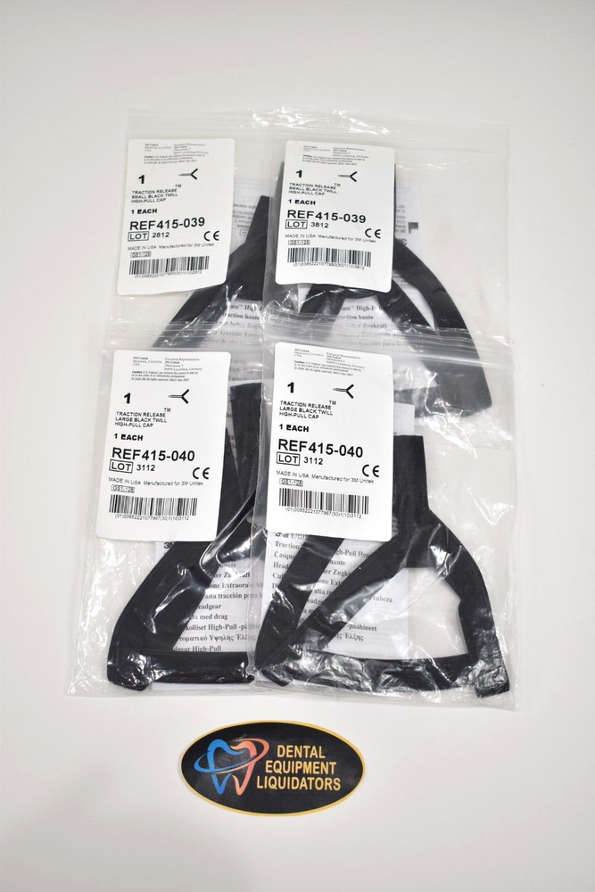 Orthodontic Headgear 3M Unitek Traction Release High Pull Caps 2 Small & 2 Large