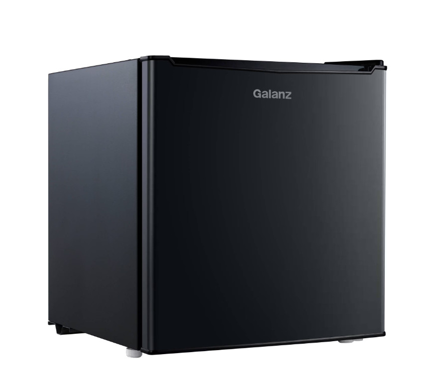 Galanz 1.7 Cu ft One-Door Mini Refrigerator, Black, New