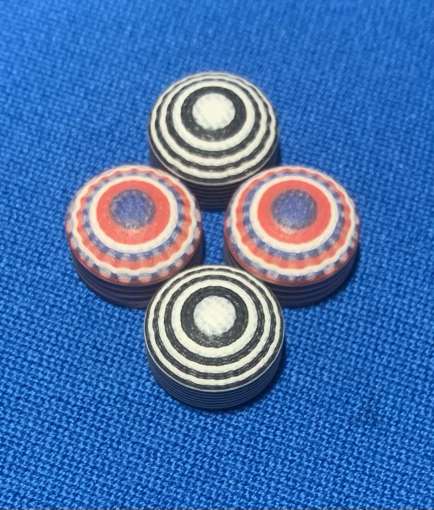 4/pc Multicolored/layered 14/mm Phenolic Jump/Break Cue tips