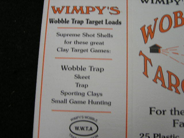 Wimpy's Wobble Trap Target Loads (10 unused Boxes)