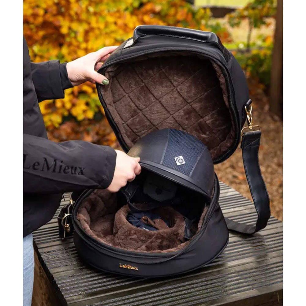 IT04979 LeMieux Luxe Hat Helmet Bag - Black NEW