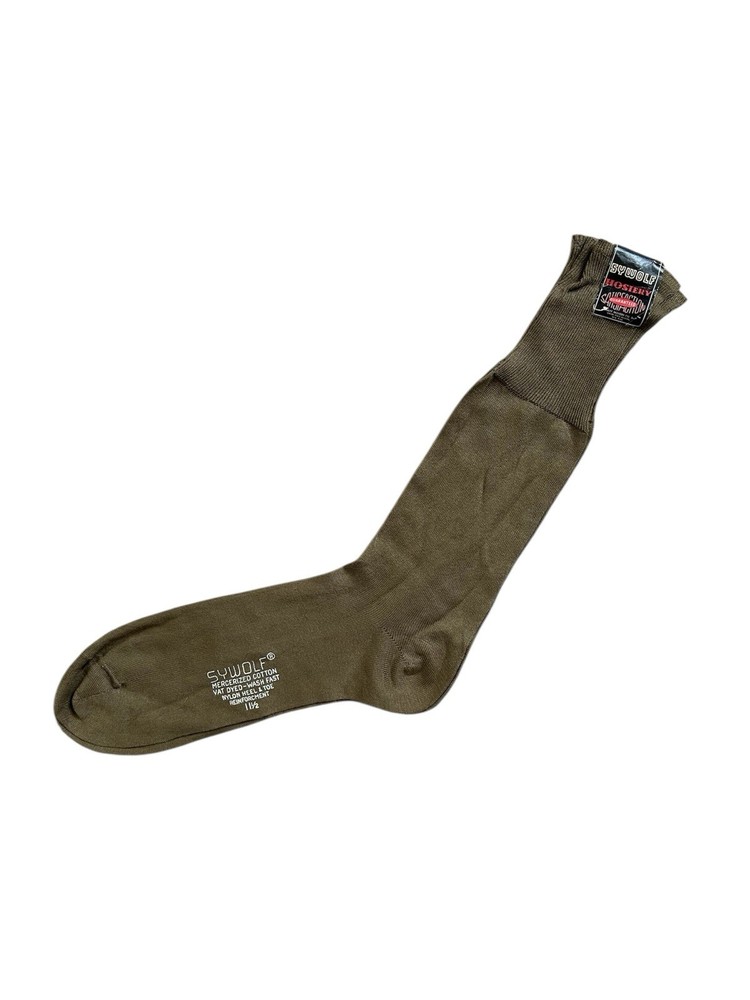 Vtg NOS WW2 Era U.S. Military OD Dress Socks “Sywolf” Sz 11.5 Wolff Hosiery WWII