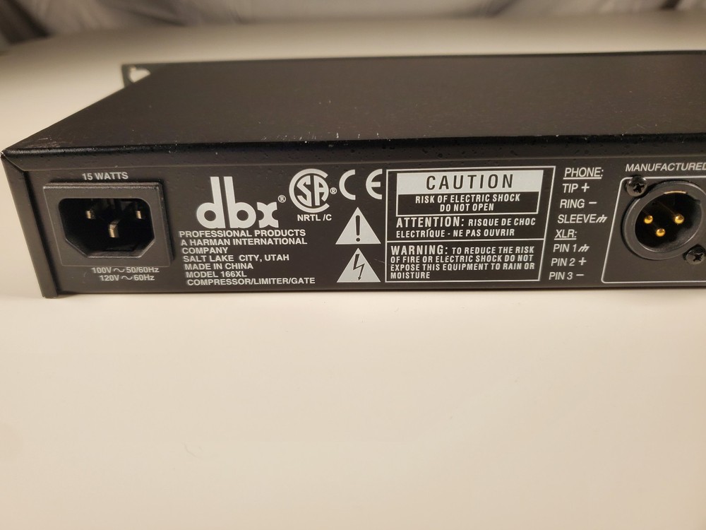 dbx 166XL Compressor Limiter/Gate DSP Effects Processor Cosmetic Damage See Desc