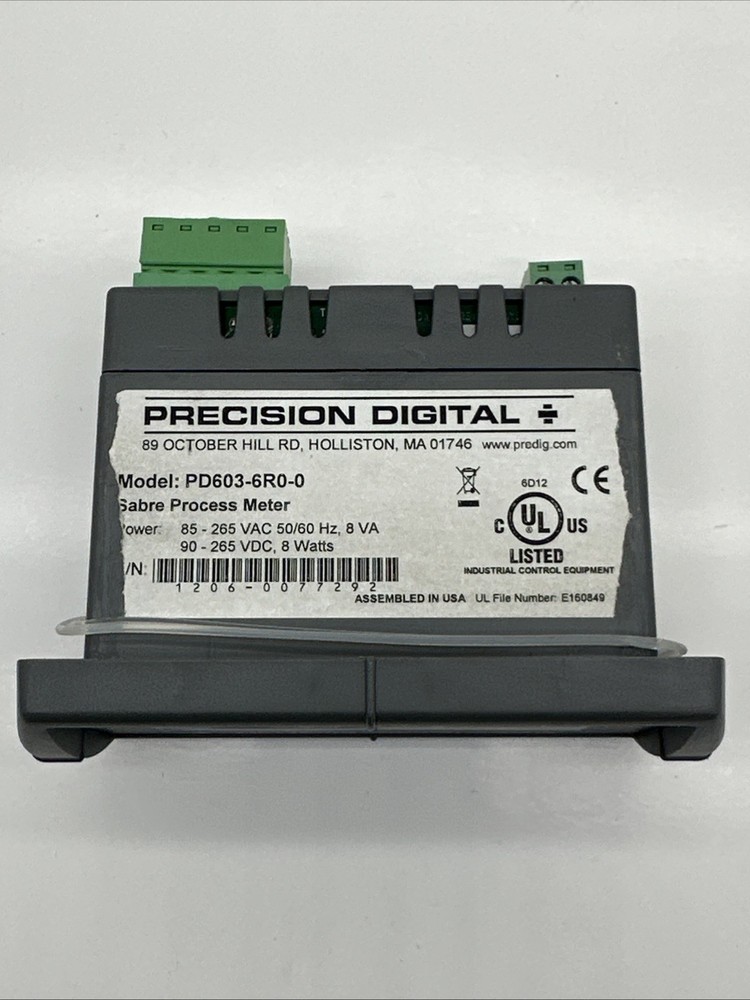 PRECISION DIGITAL PD603-6R0-0 DIGITAL PANEL METER (2876)